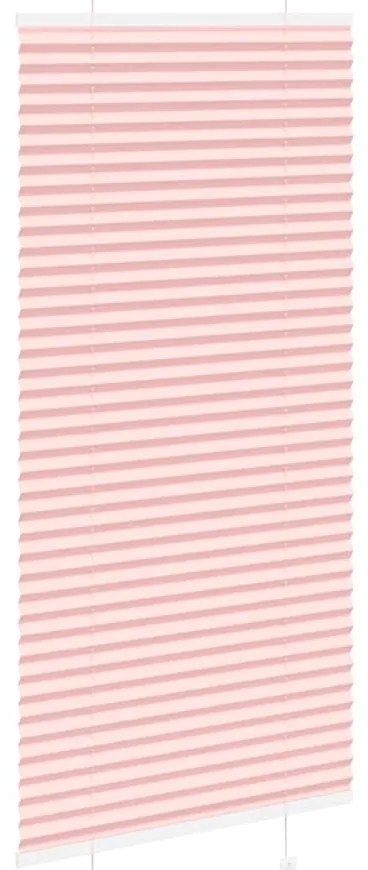 Rosa Plissada Cega 65x150 cm Largura Tecido 64,4 cm Poliéster