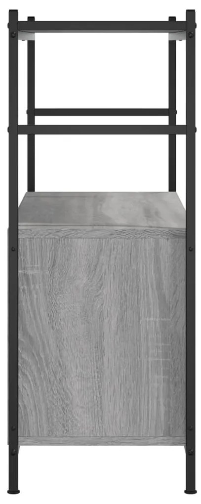 Estante 80x30x78,5 cm derivados de madeira e ferro cinza sonoma