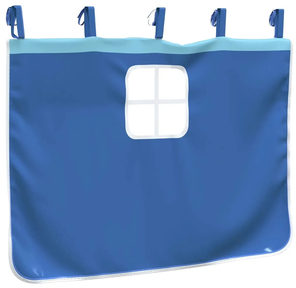 Cortinas para cama elevada com túnel e torre azul