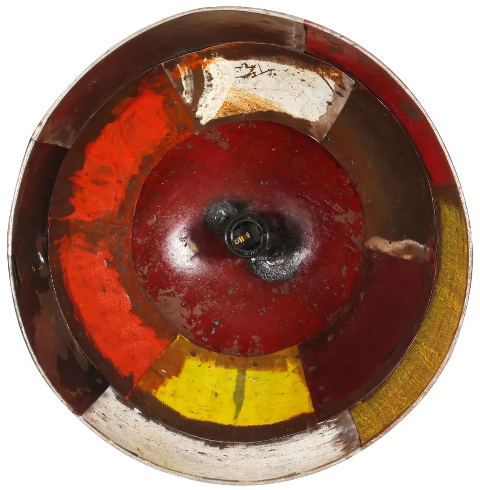 Candeeiro suspenso vintage indust. redondo 25W 41cm E27 multicor