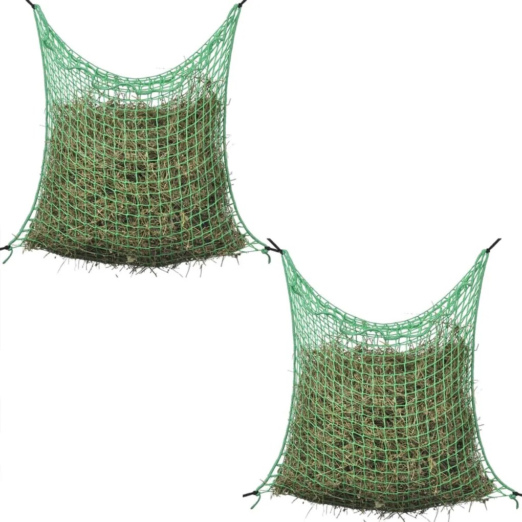 vidaXL Redes para feno retangular PP 2 pcs 0,9x1,5 m