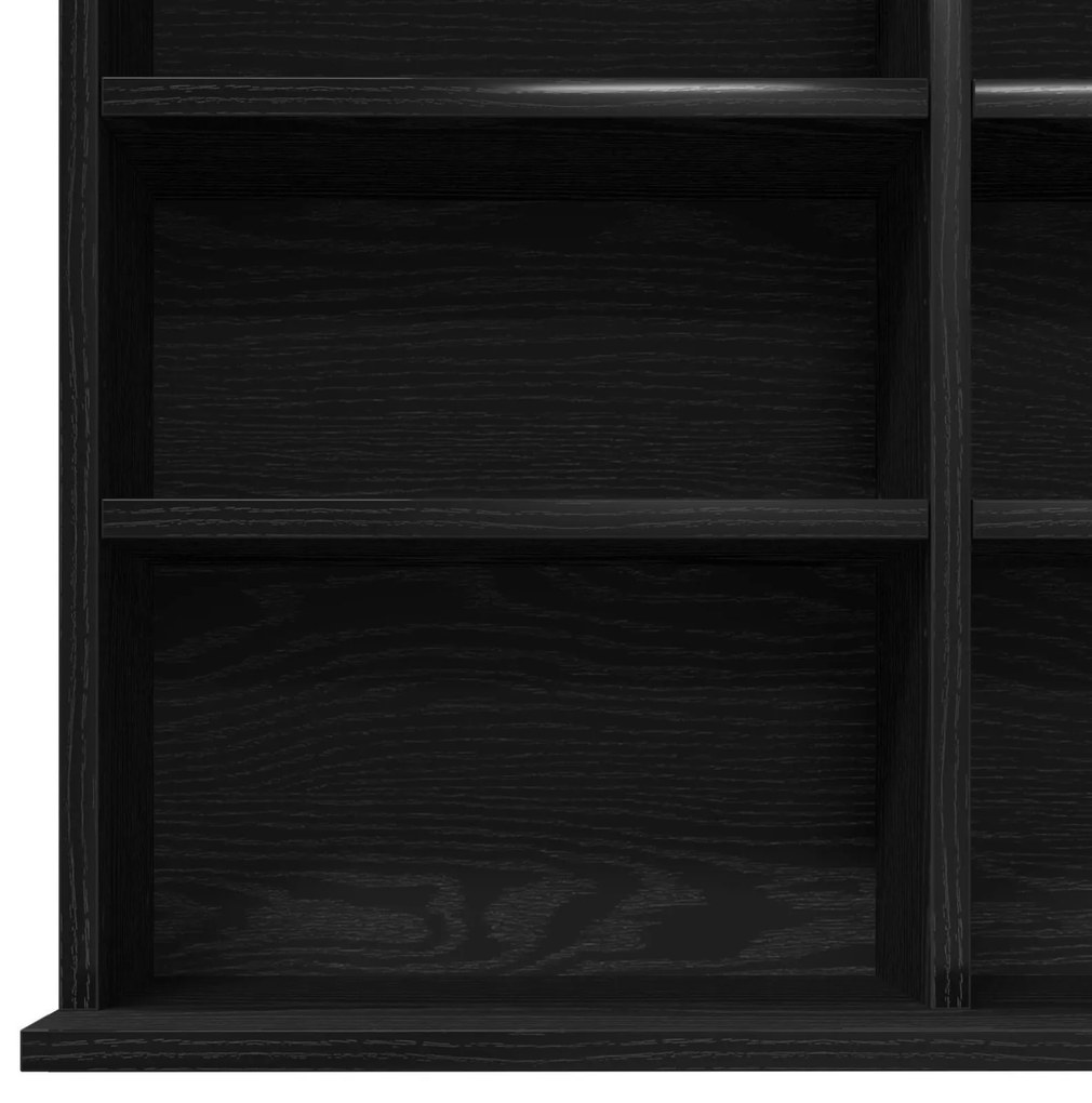Armário para CDs vidaXL em Carvalho Preto 101x23x177,5 cm em Madeira d