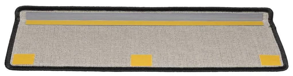 Tapete/carpete para degraus 15 pcs 65x21x4 cm antracite