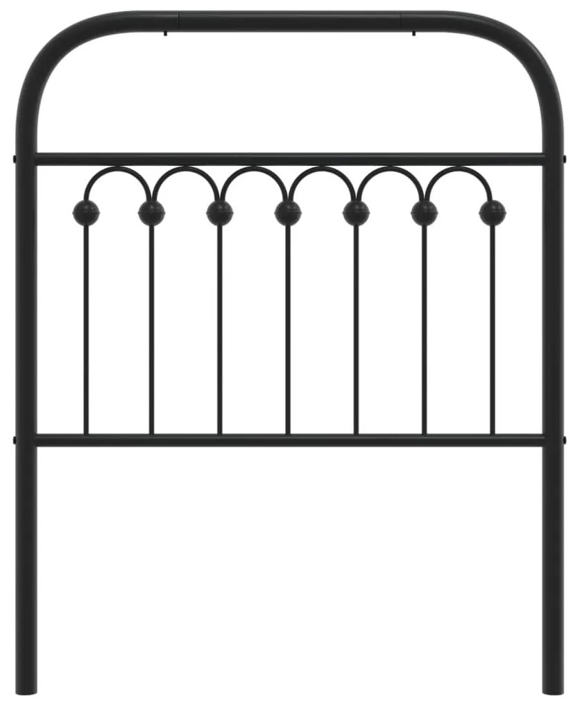 Cabeceira de cama 75 cm metal preto