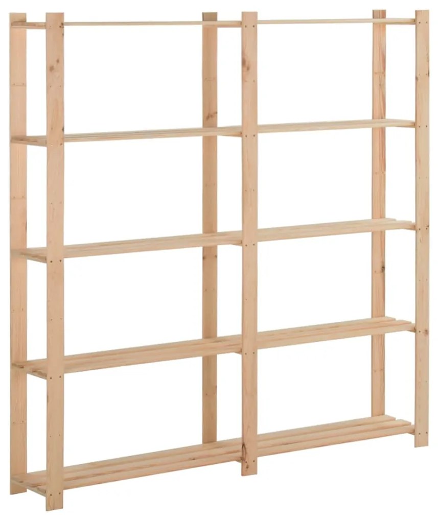 vidaXL Unidade arrumação 5 prateleiras 170x28,5x170 cm pinho maciço