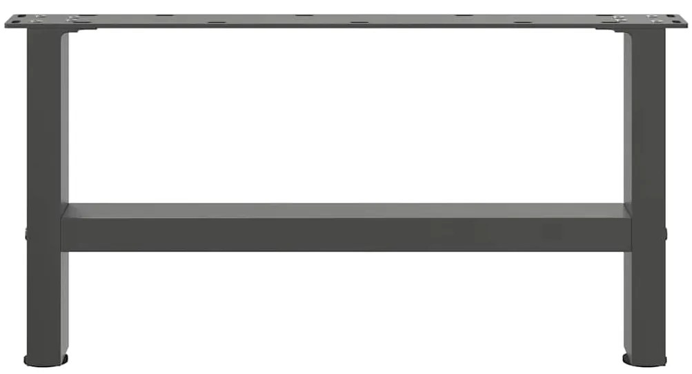 Pés para mesa de centro antracite 2 peças 60x(30-31) cm aço