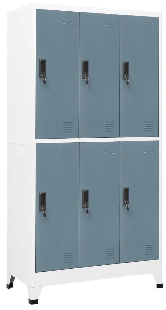 339803 vidaXL Cacifo aço 90x45x180 cm cinza-claro e cinza-escuro