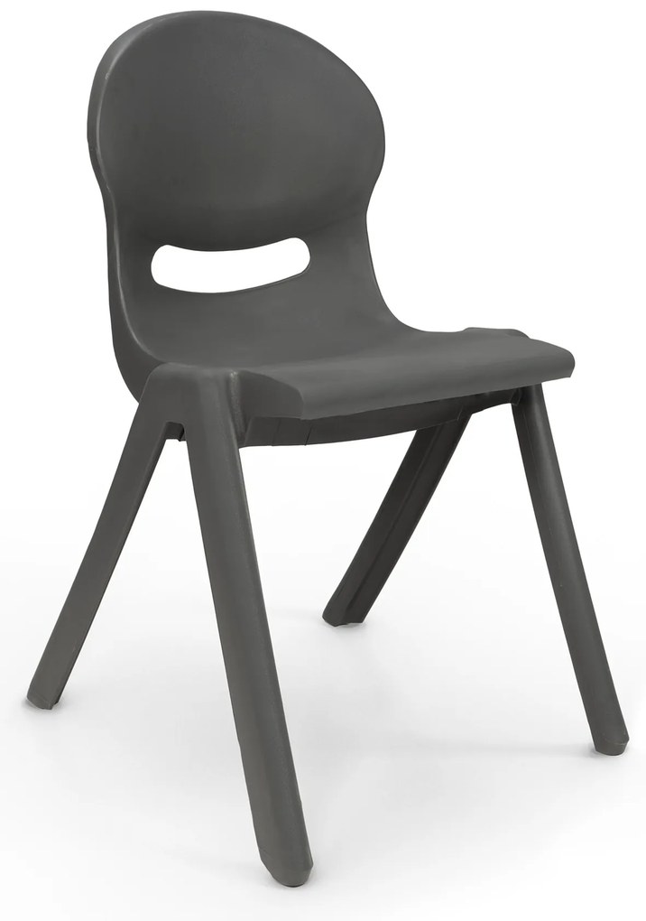 Cadeira Escolar Flex Antracite – Assento 45 cm, Empilhável