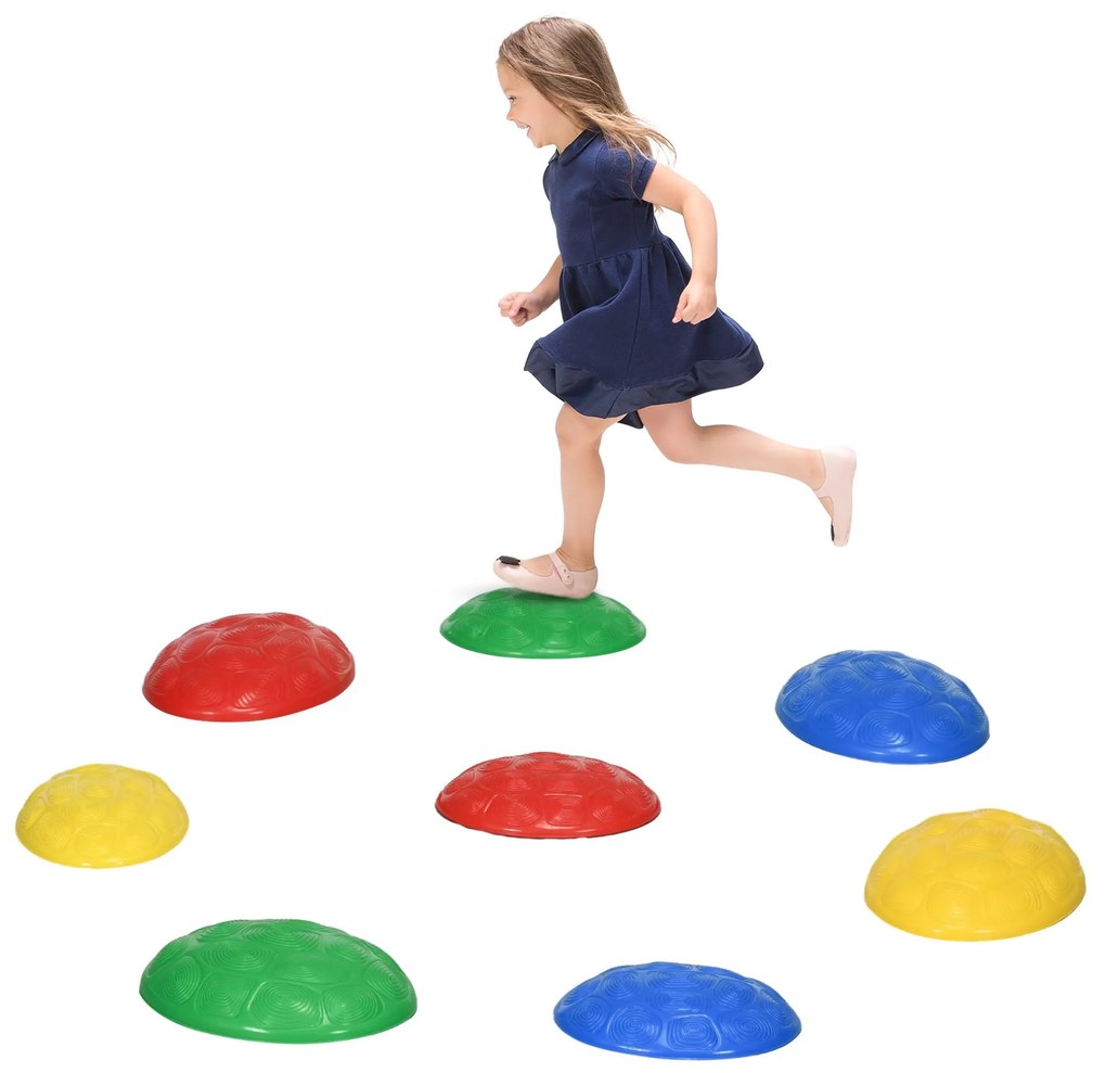 ZONEKIZ Pedras de Equilíbrio para Crianças de 3 a 8 Anos Conjunto de 8