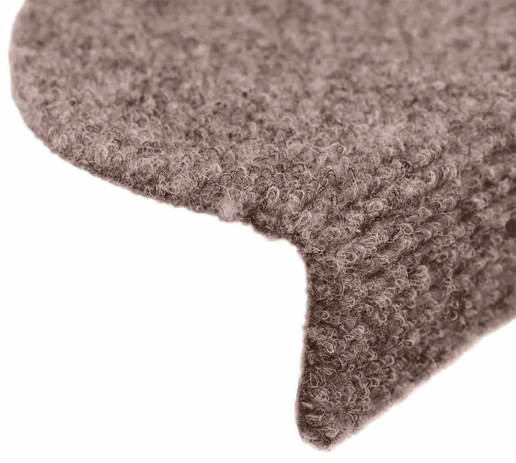 Tapetes de escada autoadesivos 30 peças 56x17x3 cm creme meia-lua