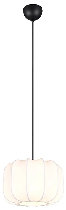 Candeeiro suspenso Japandi preto com branco 25cm - Madleine