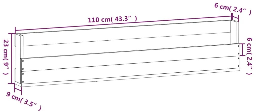 Sapateiras de parede 2 pcs 110x9x23 cm pinho maciço