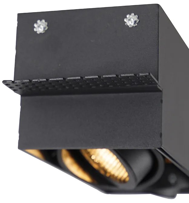 Foco embutido inteligente preto sem moldura 2-luzes incl. Wifi GU10 - Oneon Honey