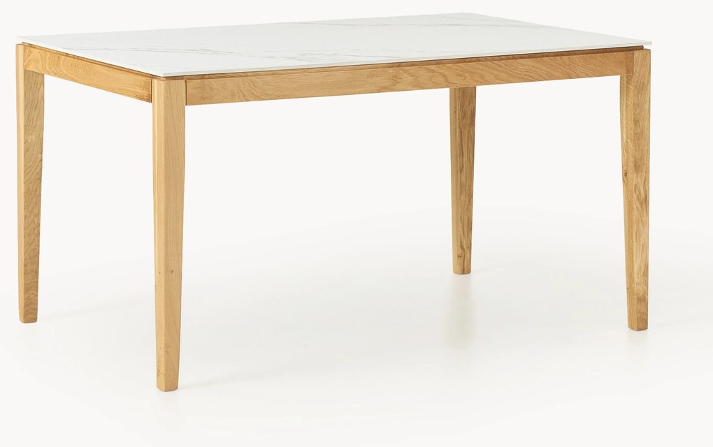 Mesa de jantar com tampo com aspeto de mármore Jackson, vários tamanhos