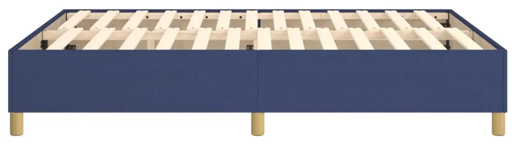 Estrutura de cama sem colchão 140x200 cm tecido azul