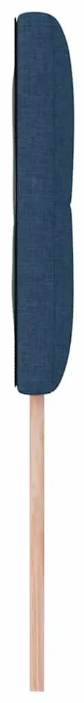 Cabeceira vidaXL Botão Almofadado Azul 90 cm Tecido