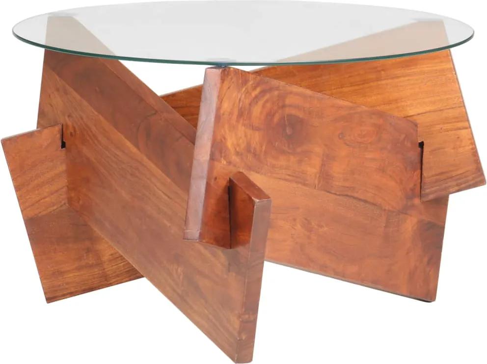 Mesa de centro 60 cm madeira de acácia maciça