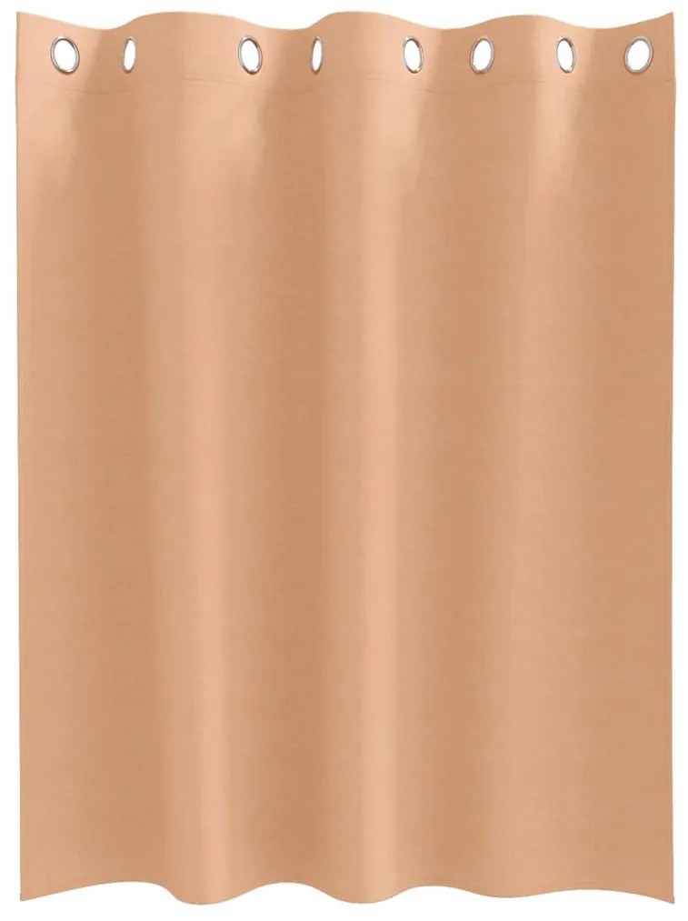 Cortinas 2 pcs Castanho-claro 140 x 140 cm Poliéster