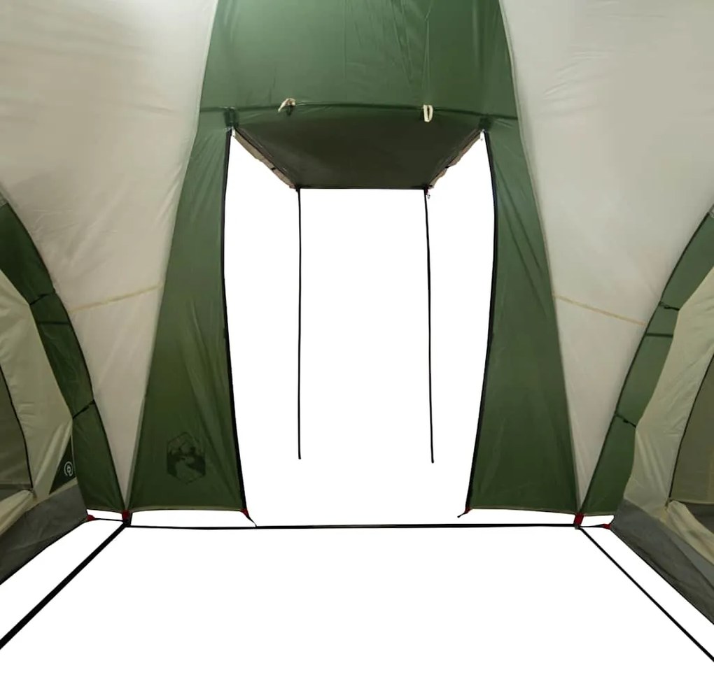 Tenda familiar em cúpula para 6 pessoas impermeável verde