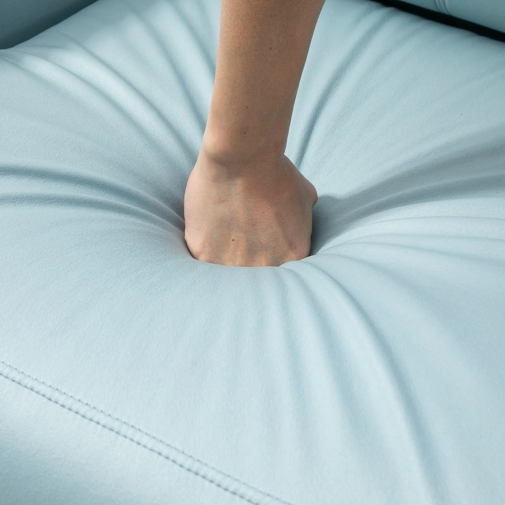 HOMCOM Poltrona Relax Reclinável Poltrona Levanta Pessoas Estofada em Microfibra com Reclinação 143° USB Apoio para a Cabeça Ajustável Apoio para os Pés e Bolso Lateral Carga Máxima 150kg 81x91x103 cm Azul
