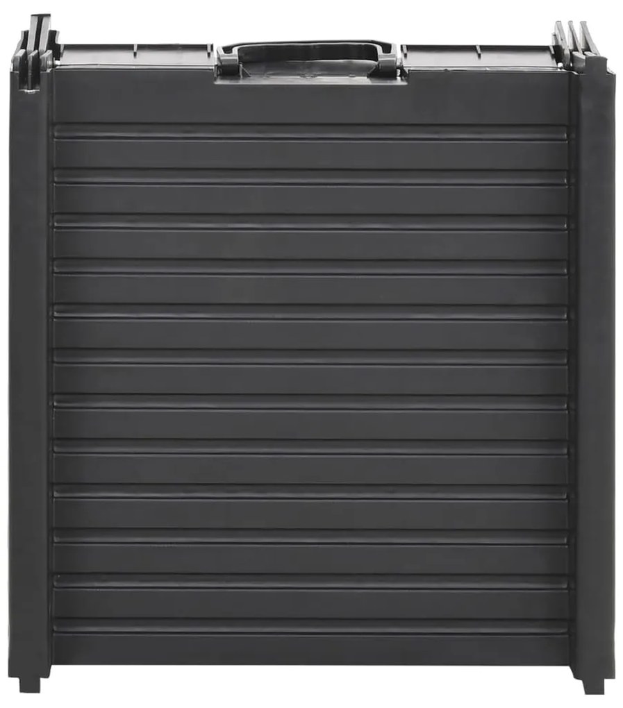 Rampa dobrável para cães 153x40x12,5 cm plástico preto