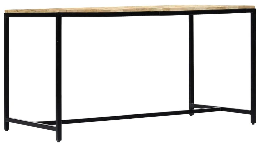 Mesa de jantar 140x70x75 cm madeira de mangueira maciça áspera