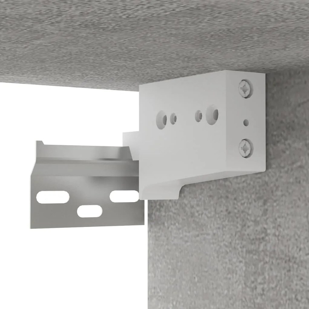 8 pcs conjunto de móveis de TV contraplacado cinzento cimento