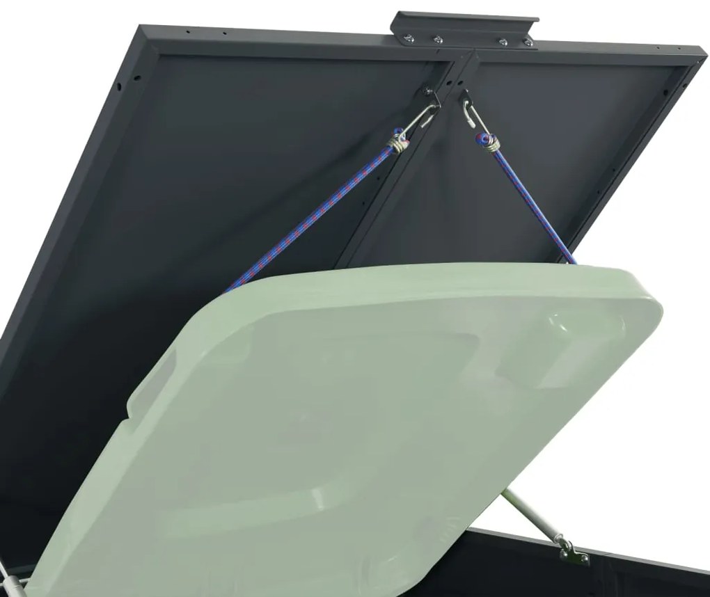 Abrigo para 2 caixotes do lixo 138x79x117 cm aço antracite