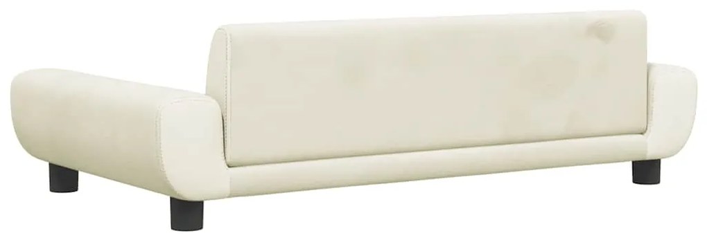 Cama para cães 100x54x33 cm veludo cor creme