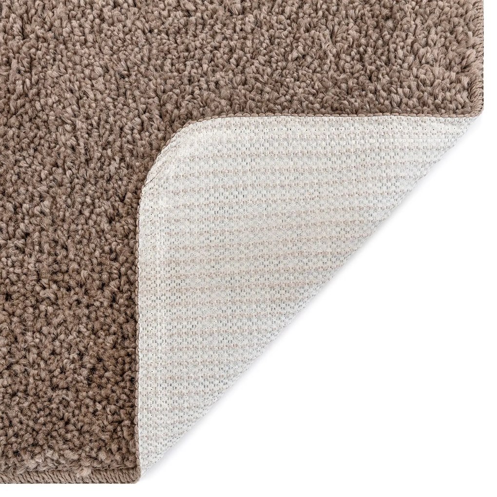 Tapete Shaggy vidaXL com base em látex Marrom 200x290 cm