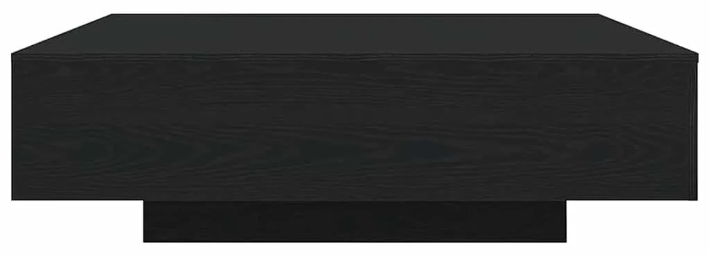 Mesa de Café vidaXL com Luzes LED Carvalho Preto 100x100x31 cm