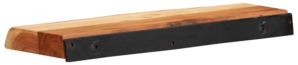 Prateleiras parede 2 pcs 40x20x3,5 cm madeira de acácia maciça