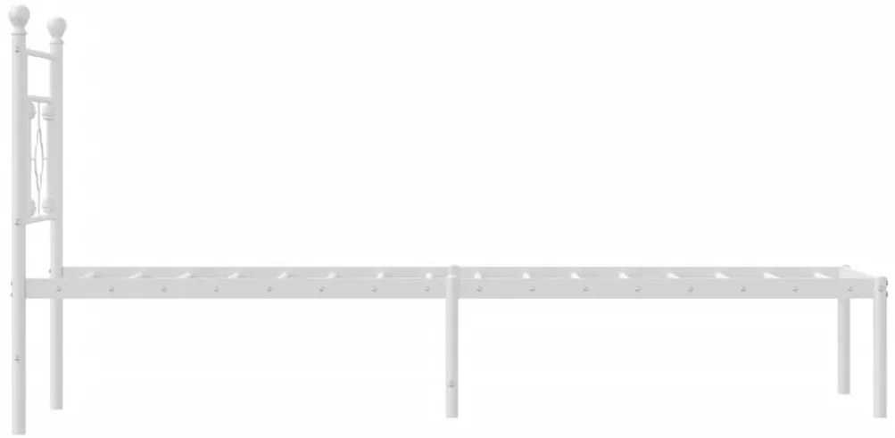 Estrutura de cama com cabeceira 80x200 cm metal branco