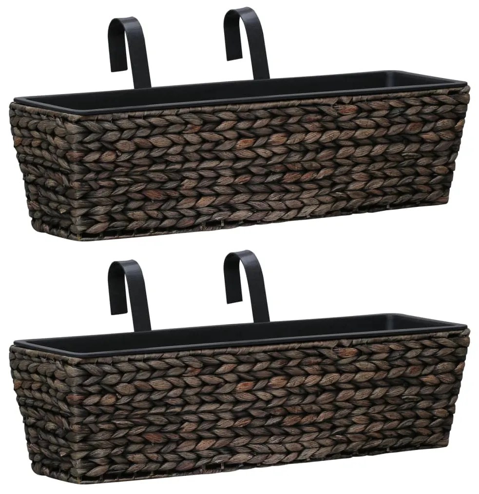 Floreiras de pendurar 2 pcs jacinto de água castanho