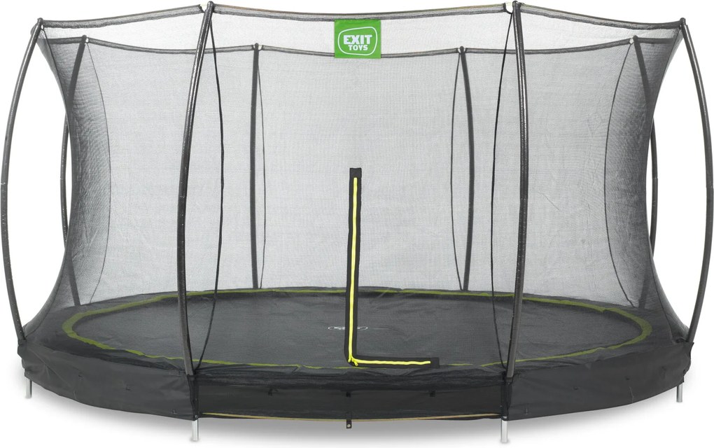 Trampolim redondo de solo Silhouette ø366 cm com rede de segurança - preto