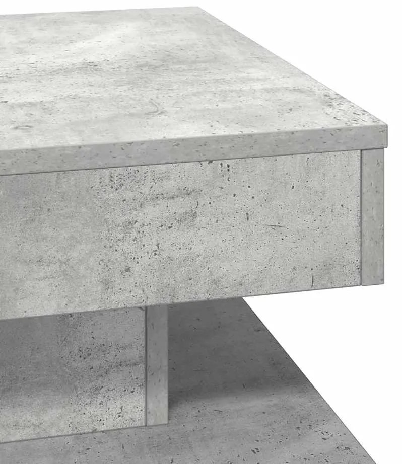 Mesa de centro rotativa a 360 graus 50x50x34,5 cm cinza cimento