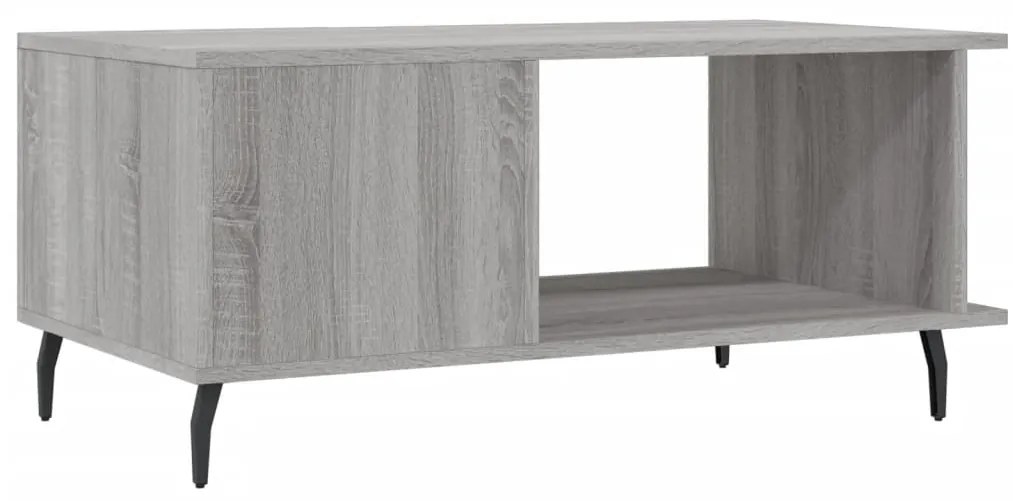 Mesa de centro 90x50x40 cm derivados de madeira cinzento sonoma