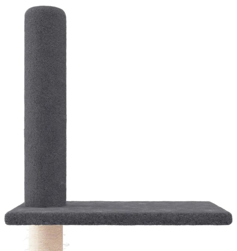 Árvore gatos altura ajust. chão-teto 250,5-276,5cm cinza-escuro