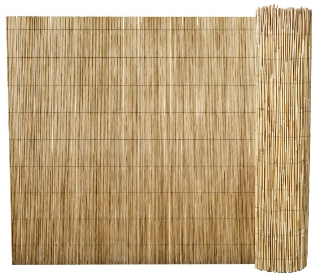 vidaXL Cerca de caniço para jardim 500x125 cm
