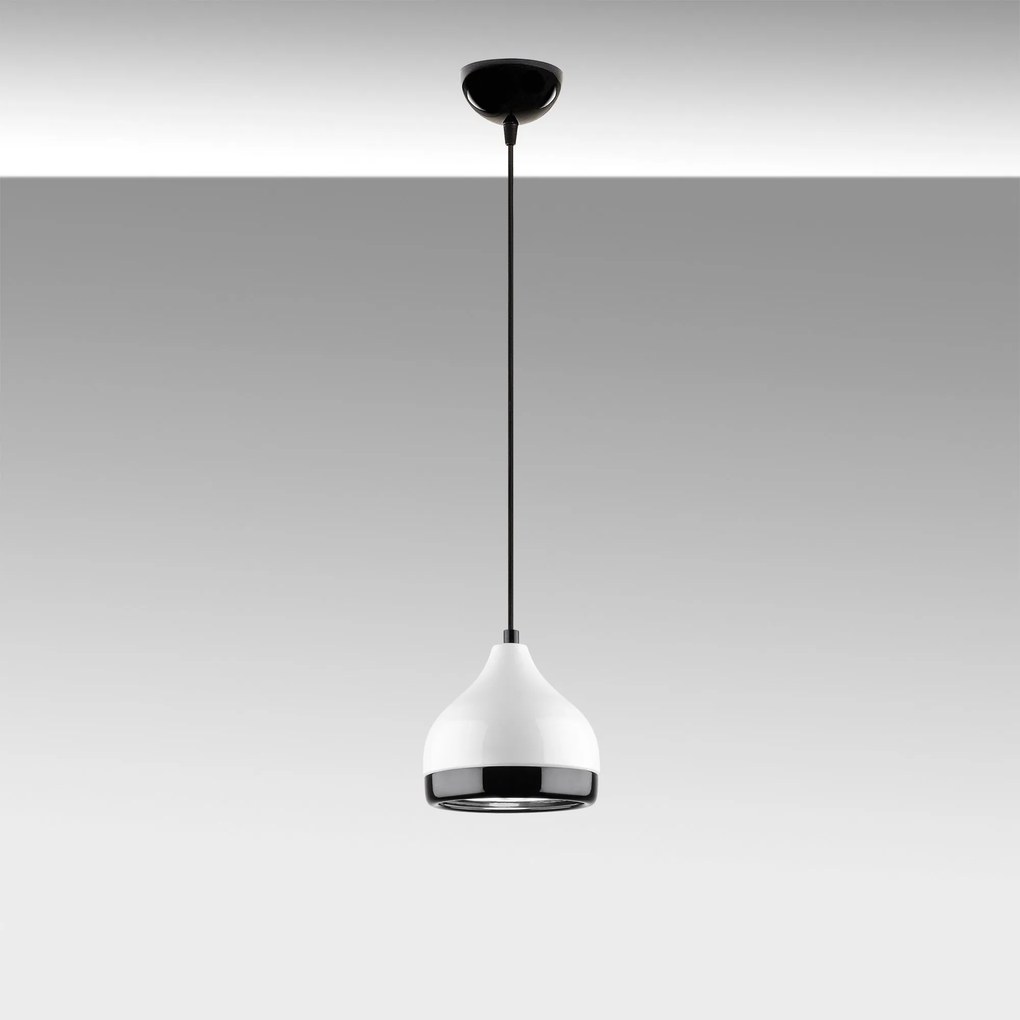 Candeeiro de Teto Yildo – Branco – Diâmetro 17 cm, Altura Ajustável 25