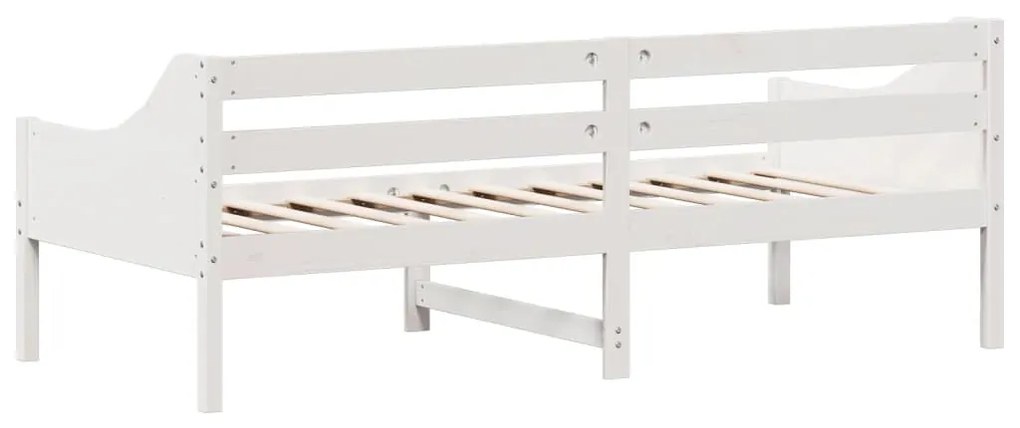 Sofá-cama 90 x 200 cm madeira de pinho maciça branco