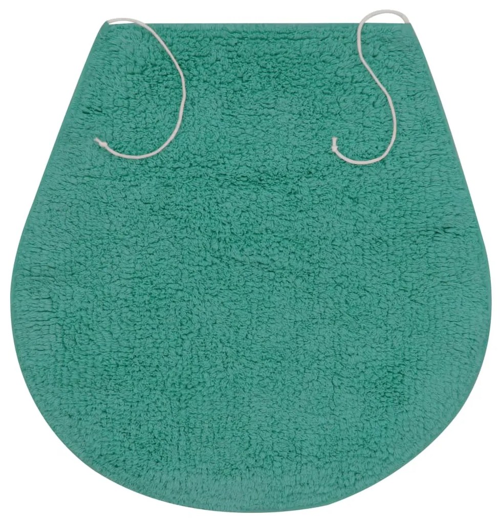 Conjunto tapetes de casa de banho 3 pcs tecido turquesa