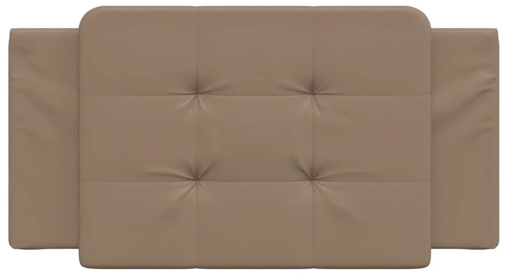 Almofadão de cabeceira 100 cm couro artificial cappuccino