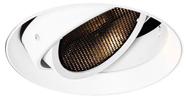 Foco embutido moderno branco GU10 AR111 redondo sem moldura - Oneon Honey Moderno