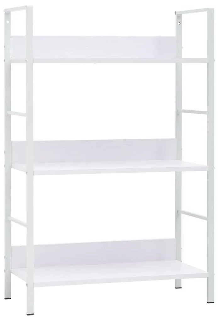 288220 vidaXL Estante 3 prateleiras derivados de madeira branco