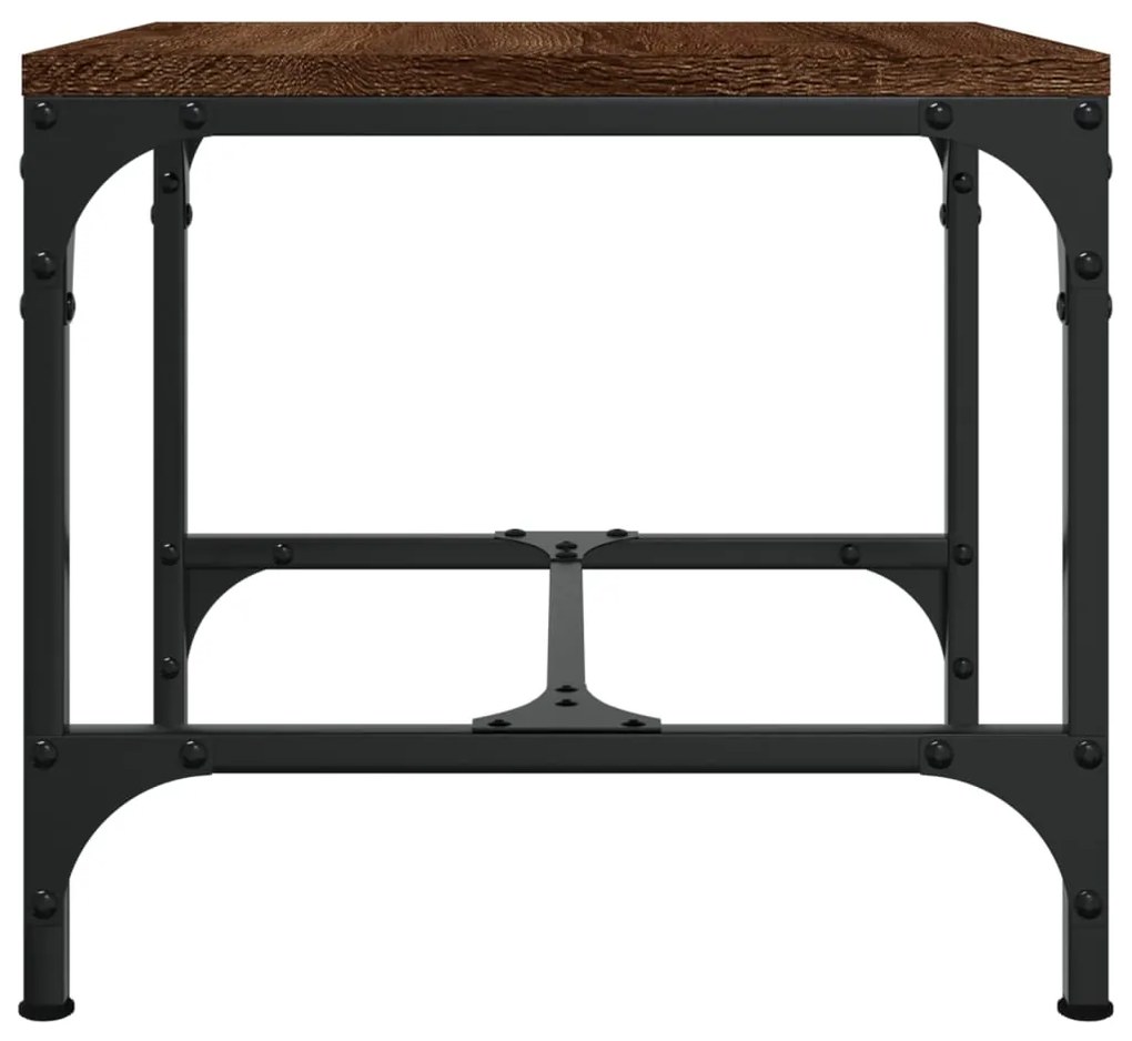 Mesa de centro 50x50x35 cm derivados madeira carvalho castanho