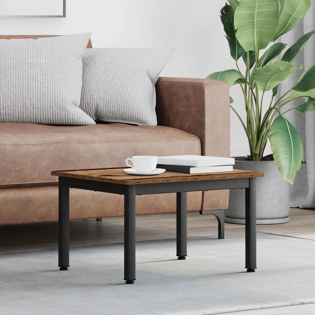 vidaXL Mesa de centro Madeira antiga 60 x 50 x 36 cm