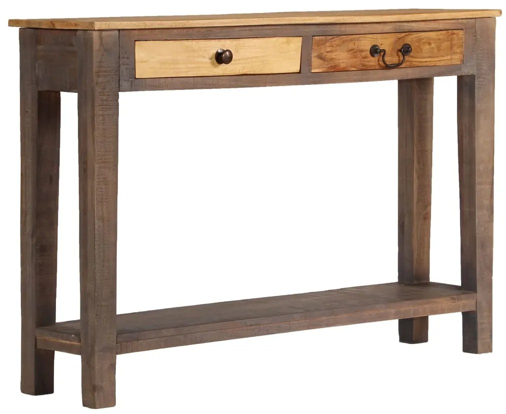 vidaXL Mesa consola em madeira maciça vintage 118x30x80 cm
