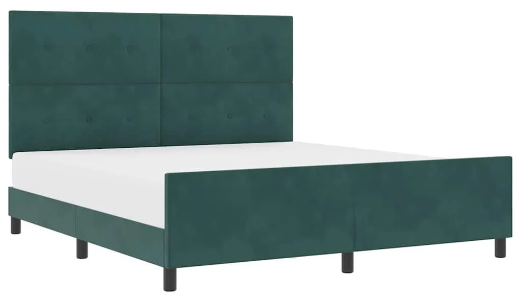 Cama vidaXL Verde Escuro 180x200 cm Veludo