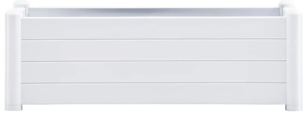 Canteiro elevado para jardim PP 100x43x35 cm branco